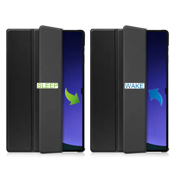 Accezz Trifold Bookcase Samsung Galaxy Tab S9 Plus Zwart