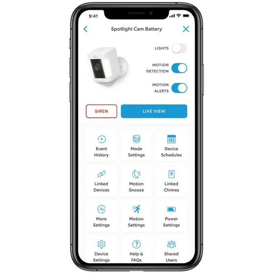 Ring Spotlight Cam Plus Battery Zwart