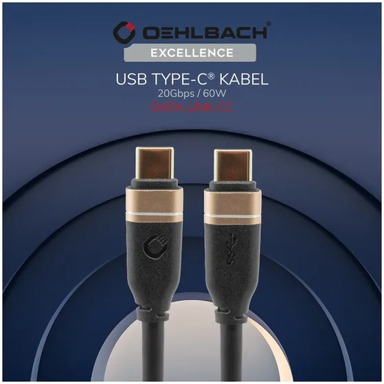 Oehlbach Data Link CC 4.0 cable 0,5m Zwart