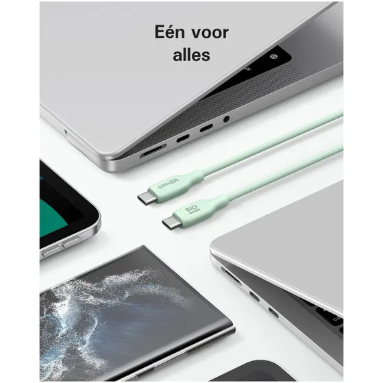 Anker 543 Eco-friendly Bio-TPU C-C Green 6ft