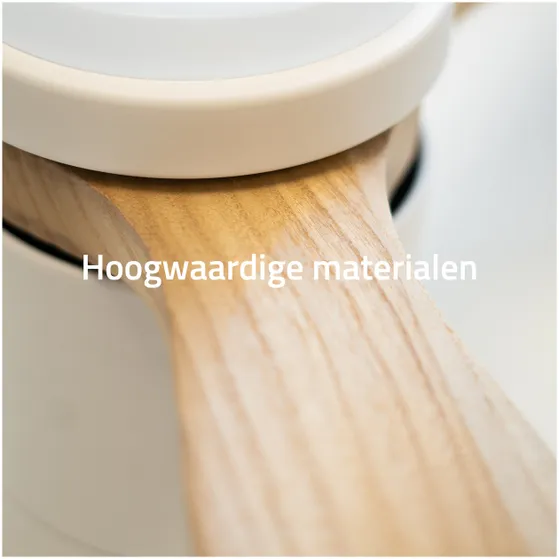 Hombli Smart Ceiling Fan & Light - White & Light Wood