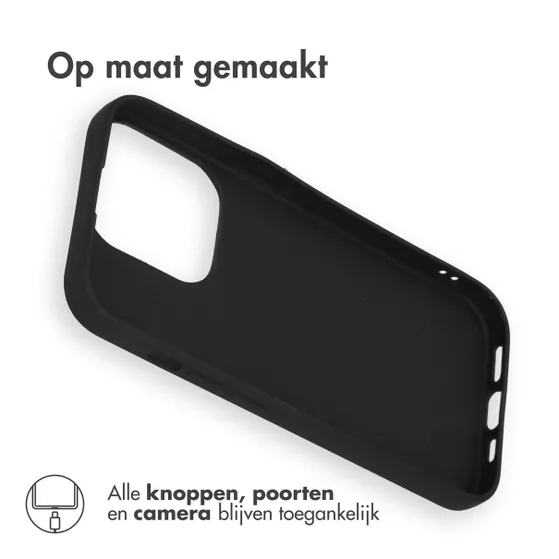 Accezz Color Backcover iPhone 15 Pro Zwart