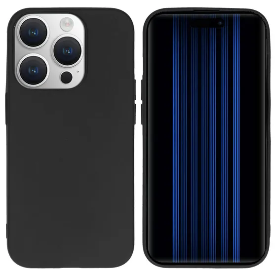 Accezz Color Backcover iPhone 15 Pro Zwart