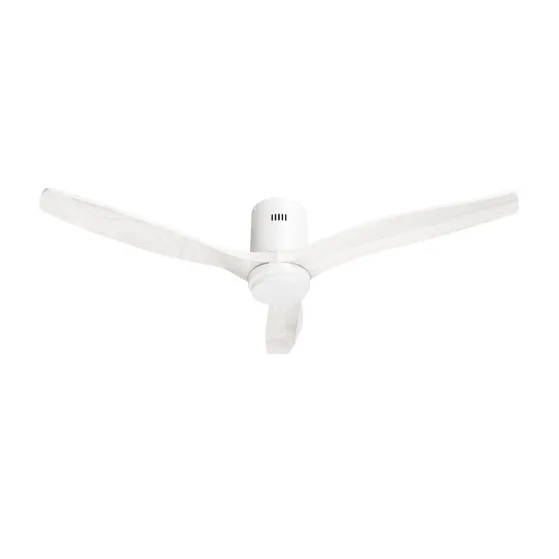 Hombli Smart Ceiling Fan & Light - White & White Wood