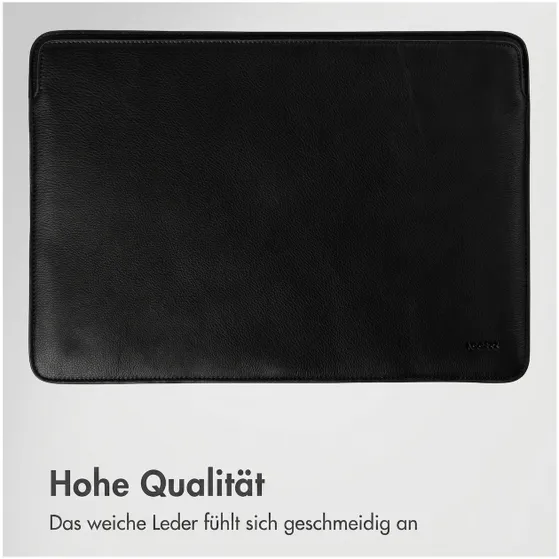 Accezz Leather hoes voor MacBook 14 inch Zwart