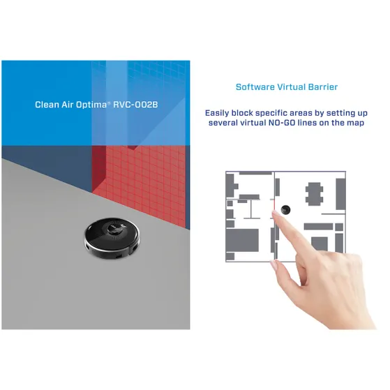 Clean Air Optima RVC002 Smart Zwart/Grijs