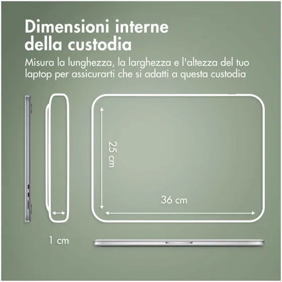Accezz Leather hoes voor MacBook 15 inch Zwart