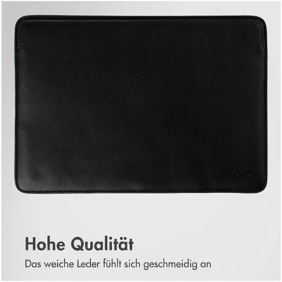 Accezz Leather hoes voor MacBook 15 inch Zwart
