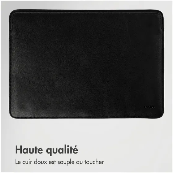 Accezz Leather hoes voor MacBook 15 inch Zwart