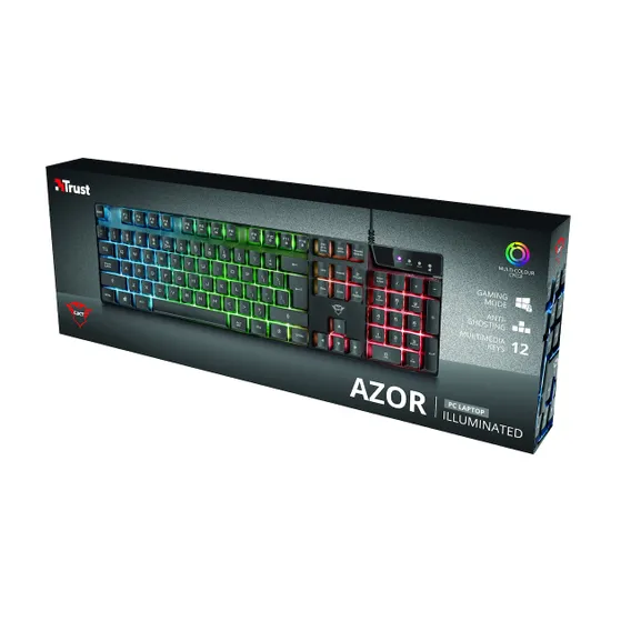 Trust GXT 835 Azor Gaming Toetsenbord Zwart