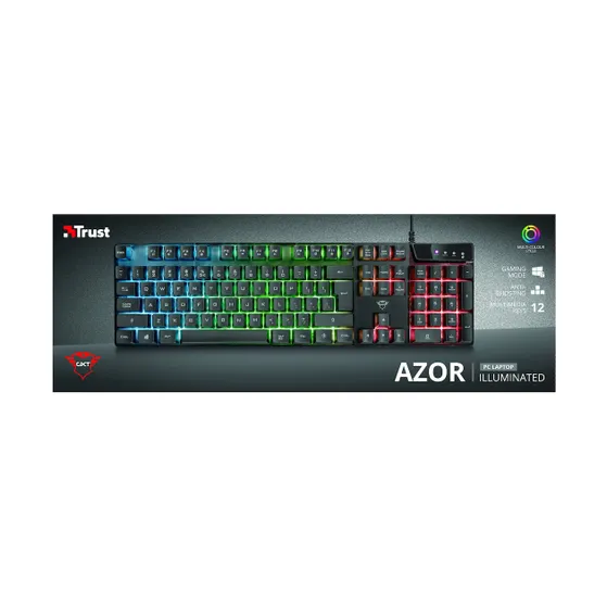 Trust GXT 835 Azor Gaming Toetsenbord Zwart