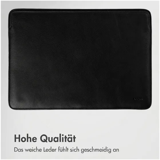 Accezz Leather hoes voor MacBook 16 inch Zwart