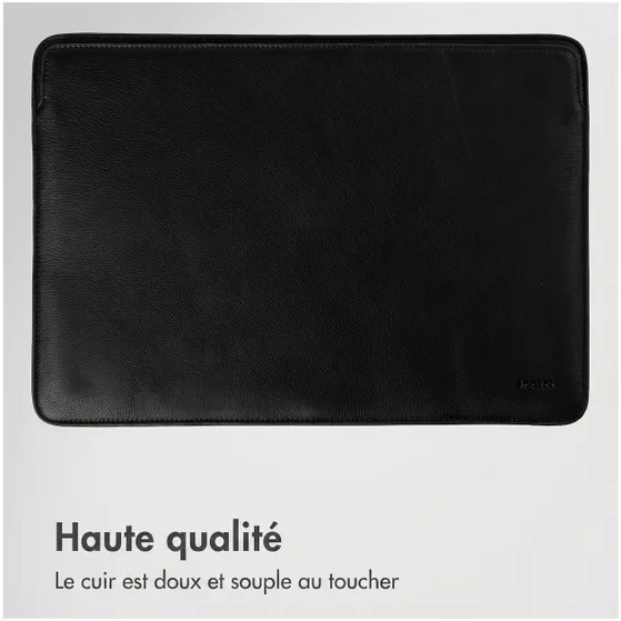 Accezz Leather hoes voor MacBook 16 inch Zwart