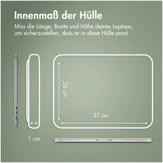 Accezz Leather hoes voor MacBook 16 inch Lichtbruin