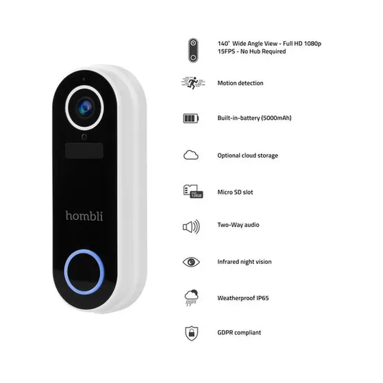 Hombli Smart Doorbell Pack Wit