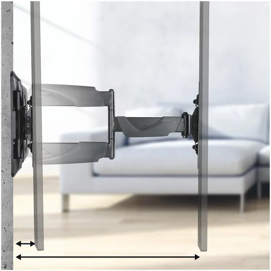 Hama TV Wall Bracket Swivel Tilt Pull-out 122 cm (48) tot 35 kg Zwart