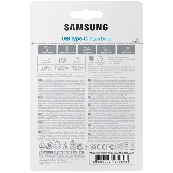 Samsung USB-C Flash Drive 128GB Blauw