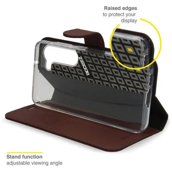 Accezz Wallet Softcase Bookcase Samsung Galaxy S23 Plus Bruin