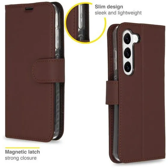 Accezz Wallet Softcase Bookcase Samsung Galaxy S23 Plus Bruin