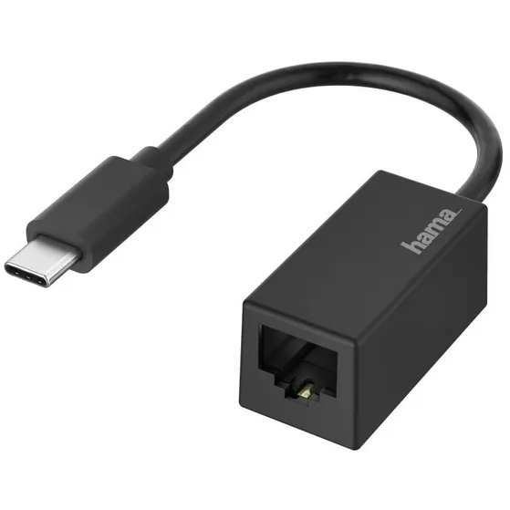 Hama NETWERK-ADAPTER, USB-C-STEKKER - LAN/ETHERNET-AANSLUITING, GIGABIT-ETHERNET