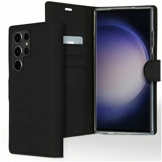Accezz Wallet Softcase Bookcase Samsung Galaxy S23 Ultra Zwart
