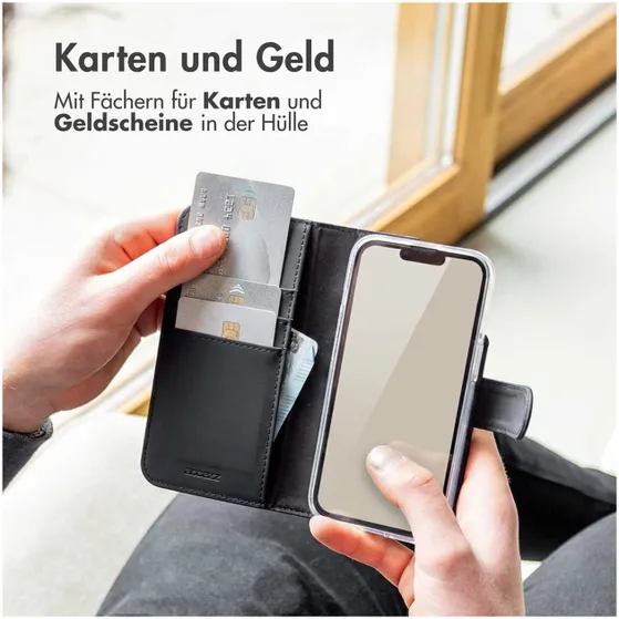 Accezz Wallet Softcase Bookcase Samsung Galaxy S23 Ultra Zwart