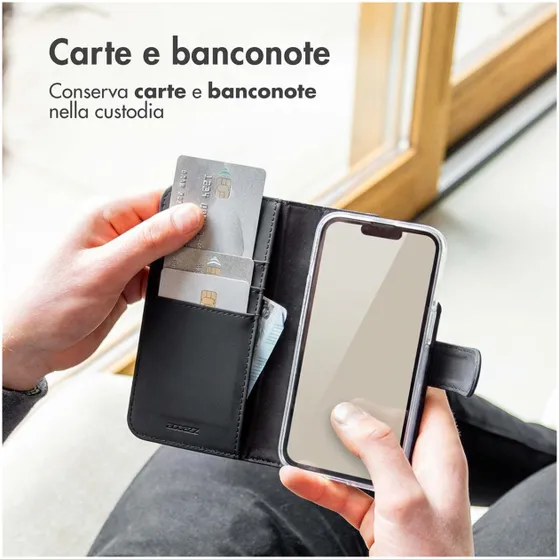 Accezz Wallet Softcase Bookcase Samsung Galaxy S23 Ultra Zwart