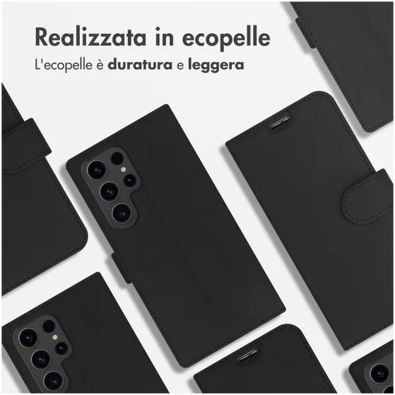 Accezz Wallet Softcase Bookcase Samsung Galaxy S23 Ultra Zwart