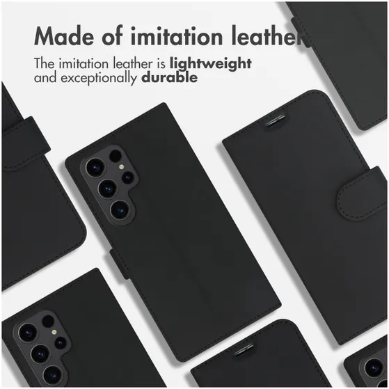 Accezz Wallet Softcase Bookcase Samsung Galaxy S23 Ultra Zwart