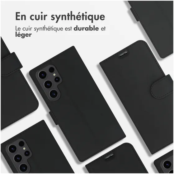 Accezz Wallet Softcase Bookcase Samsung Galaxy S23 Ultra Zwart