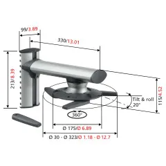 Vogels EPW 6565 Zilver