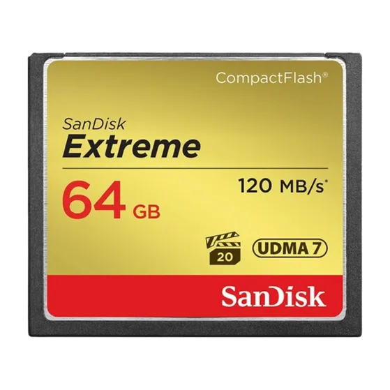 SanDisk CF extreme 64GB 120MB/s read 85MB/s write