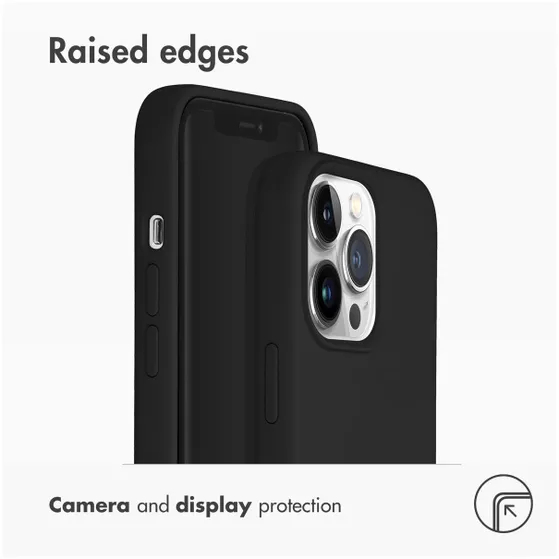 Accezz Liquid Silicone met MagSafe voor Apple iPhone 13 Pro Zwart