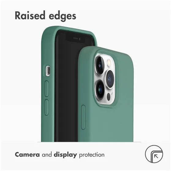 Accezz Liquid Silicone met MagSafe voor Apple iPhone 13 Pro Groen