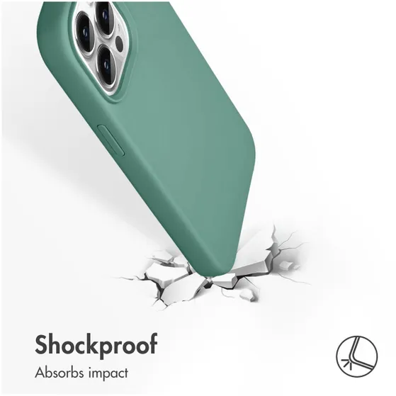 Accezz Liquid Silicone met MagSafe voor Apple iPhone 13 Pro Groen