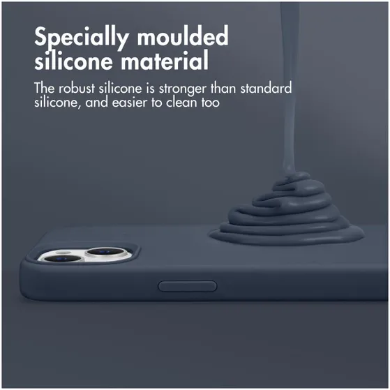 Accezz Liquid Silicone met MagSafe voor Apple iPhone 13 Pro Donkerblauw