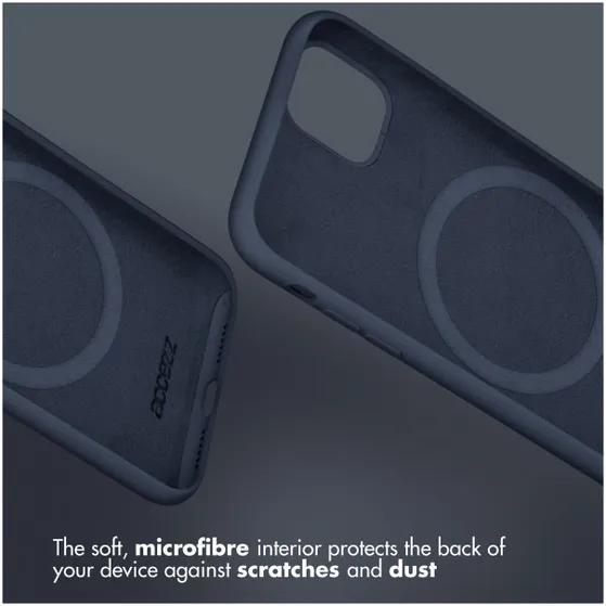 Accezz Liquid Silicone met MagSafe voor Apple iPhone 13 Pro Donkerblauw