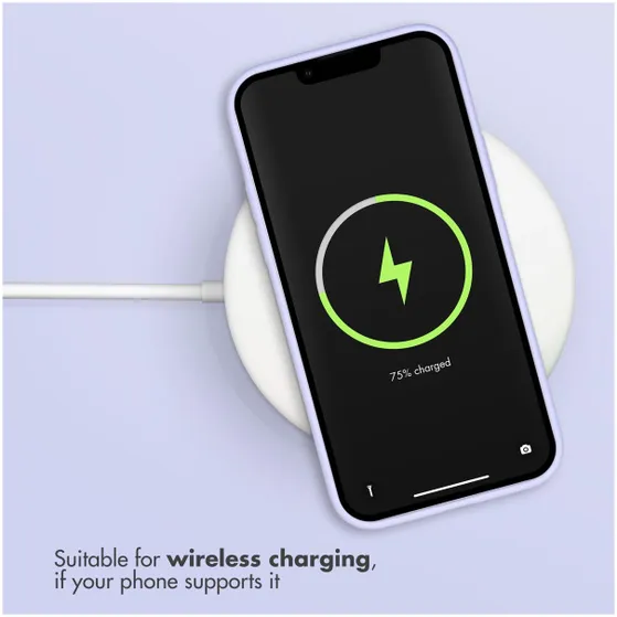 Accezz Liquid Silicone voor Apple iPhone 12 (Pro) Lila