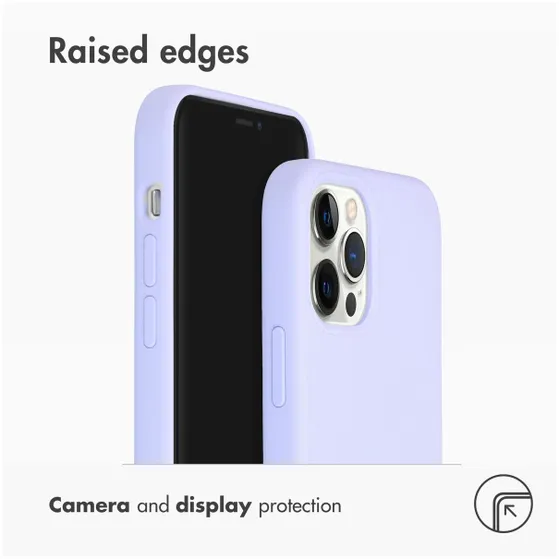 Accezz Liquid Silicone voor Apple iPhone 12 (Pro) Lila