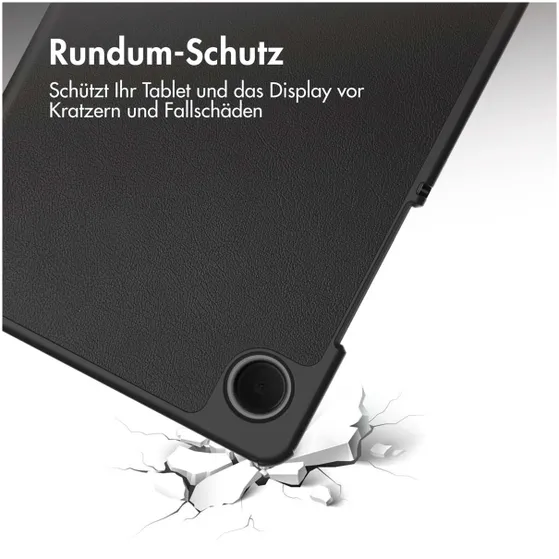 Accezz Trifold Bookcase Samsung Galaxy Tab A9 Zwart