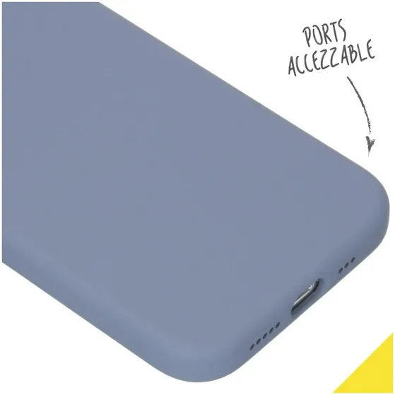 Accezz Liquid Silicone voor Apple iPhone 12 (Pro) Paars