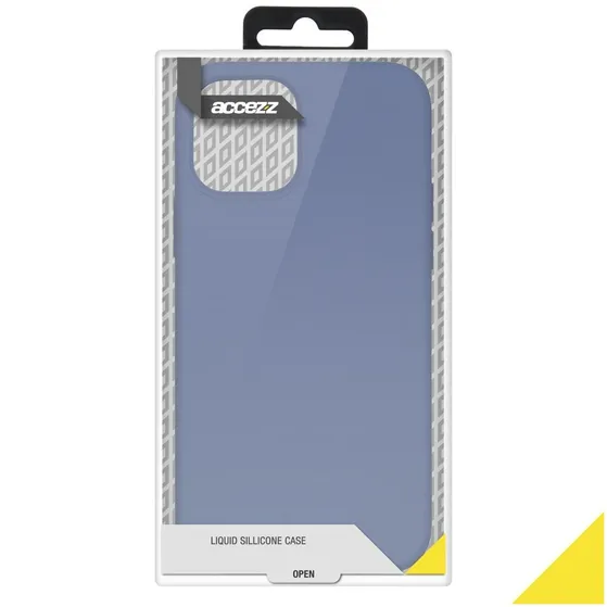 Accezz Liquid Silicone voor Apple iPhone 12 (Pro) Paars