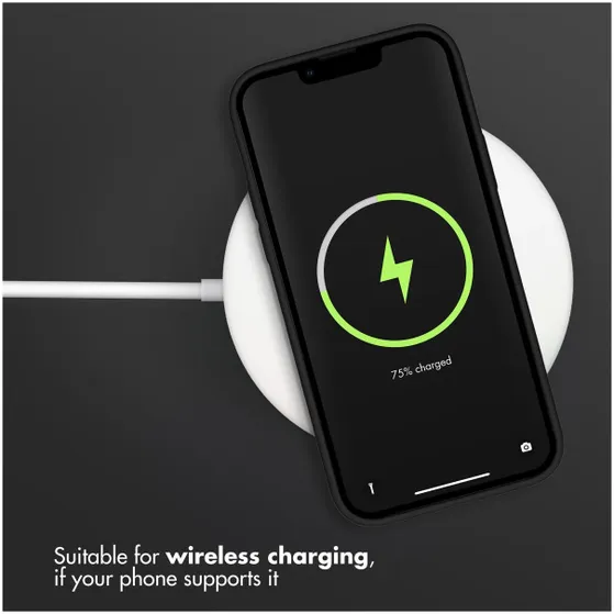 Accezz Liquid Silicone voor Apple iPhone 12 (Pro) Zwart