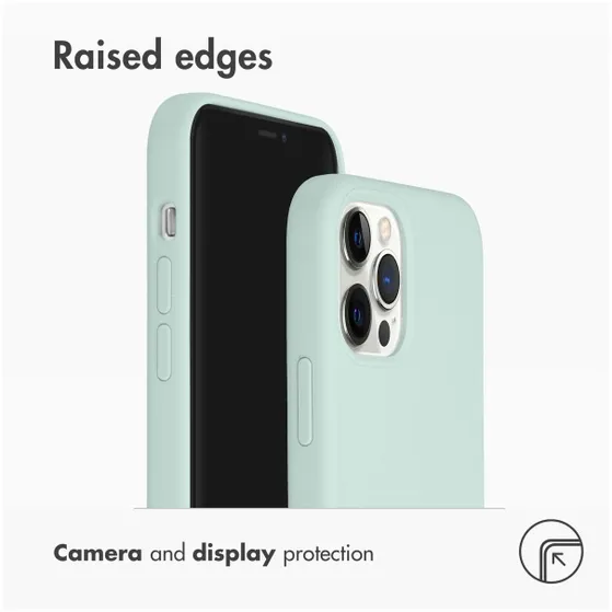 Accezz Liquid Silicone voor Apple iPhone 12 (Pro) Blauw