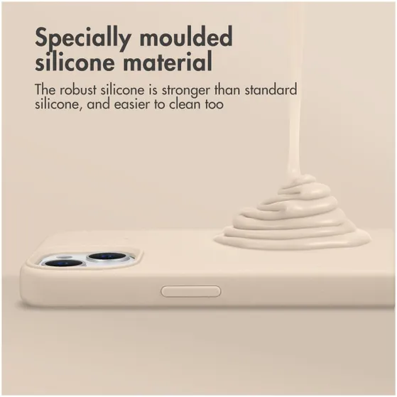 Accezz Liquid Silicone voor Apple iPhone 12 (Pro) Bruin