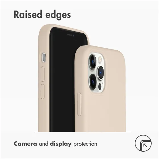 Accezz Liquid Silicone voor Apple iPhone 12 (Pro) Bruin