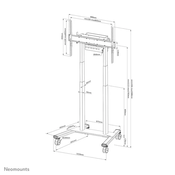 Neomounts FL55-875WH1 Wit