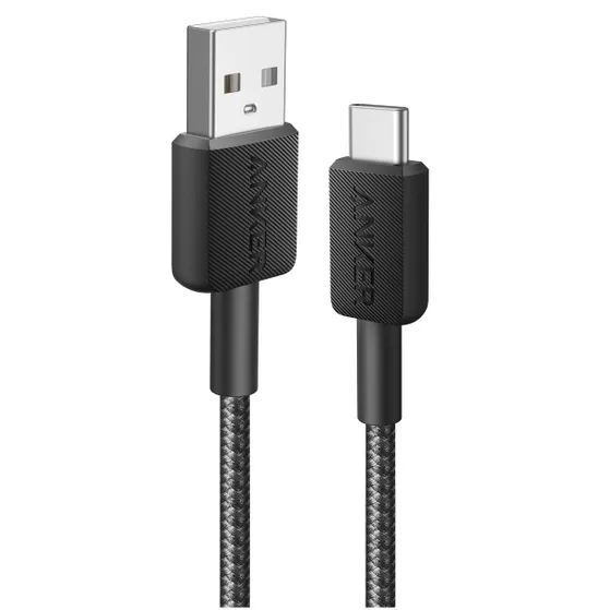 Anker 322 USB-A to USB-C Cable Nylon 1.8M Zwart
