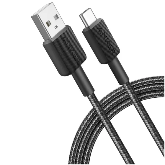 Anker 322 USB-A to USB-C Cable Nylon 1.8M Zwart