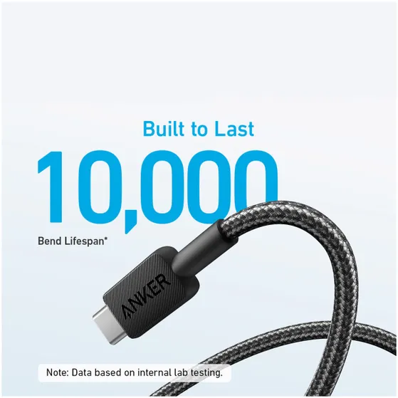 Anker 322 USB-A to USB-C Cable Nylon 1.8M Zwart